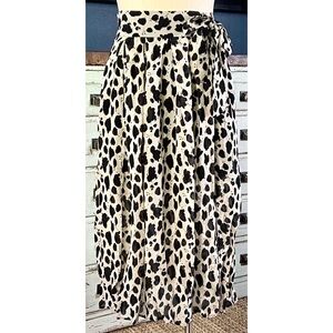 Anthropologie Faux Wrap Midi Skirt 0